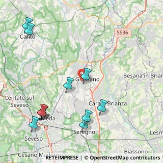 Mappa Via Goffredo Mameli, 20833 Giussano MB, Italia (5.18091)