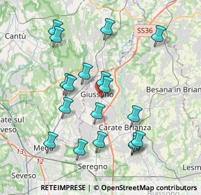 Mappa Via Gabrio Piola, 20833 Giussano MB, Italia (3.77222)