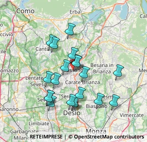Mappa Via Gabrio Piola, 20833 Giussano MB, Italia (6.4895)