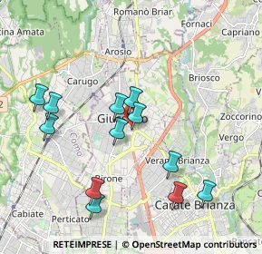 Mappa Via Gabrio Piola, 20833 Giussano MB, Italia (1.92667)