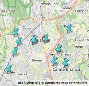 Mappa Via Gabrio Piola, 20833 Giussano MB, Italia (2.08909)