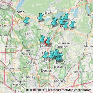 Mappa Via Aliprandi, 20833 Giussano MB, Italia (7.27105)