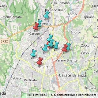 Mappa Via Giuseppe Aliprandi, 20833 Giussano MB, Italia (1.2075)