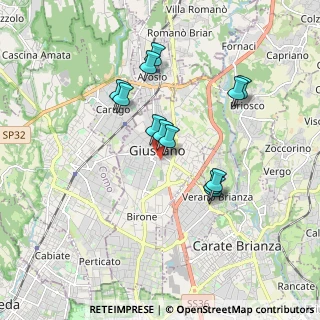 Mappa Via Giuseppe Aliprandi, 20833 Giussano MB, Italia (1.55917)