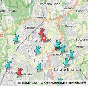 Mappa Via Aliprandi, 20833 Giussano MB, Italia (2.40333)