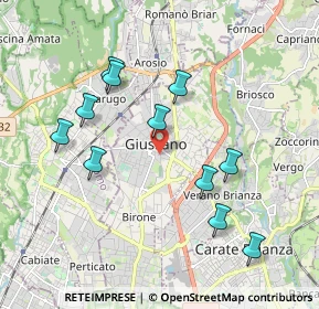 Mappa Via Giuseppe Aliprandi, 20833 Giussano MB, Italia (1.90727)