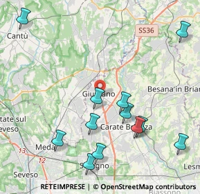 Mappa Viale Rimembranze, 20833 Giussano MB, Italia (4.76)