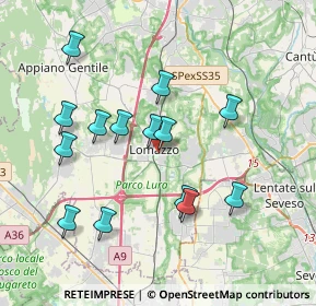 Mappa Via Rosales, 22074 Lomazzo CO, Italia (3.63143)