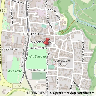 Mappa Via del lavoro 2, 22074 Lomazzo, Como (Lombardia)