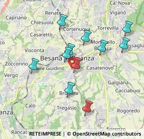Mappa Via Giacomo Puccini, 20842 Besana In Brianza MB, Italia (1.74545)