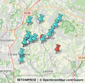 Mappa Via Giacomo Puccini, 20842 Besana In Brianza MB, Italia (3.10533)