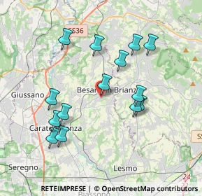 Mappa Via Enrico Fermi, 20842 Besana In Brianza MB, Italia (3.61929)