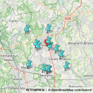 Mappa Piazza della Repubblica, 20833 Giussano MB, Italia (3.35308)
