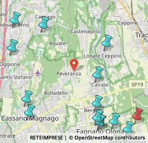 Mappa Via Torino, 21050 Cairate VA, Italia (3.45556)