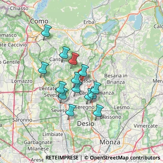 Mappa Via Fratelli Cervi, 20833 Giussano MB, Italia (5.65571)