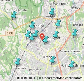 Mappa Via Fratelli Cervi, 20833 Giussano MB, Italia (1.99769)