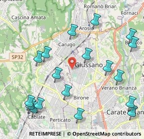 Mappa Via Fratelli Cervi, 20833 Giussano MB, Italia (2.55333)