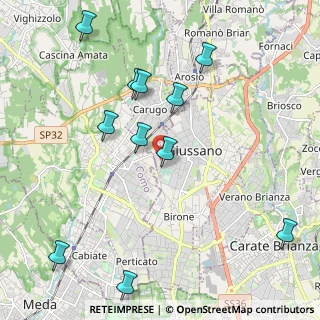 Mappa Via Fratelli Cervi, 20833 Giussano MB, Italia (2.33)