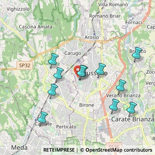 Mappa Via Fratelli Cervi, 20833 Giussano MB, Italia (1.97818)