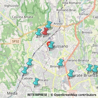 Mappa Via Fratelli Cervi, 20833 Giussano MB, Italia (2.47636)
