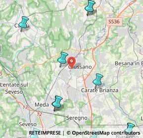 Mappa Via Fratelli Cervi, 20833 Giussano MB, Italia (6.38818)