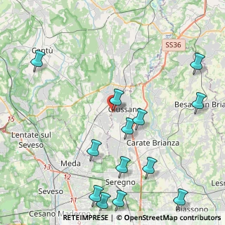 Mappa Via Fratelli Cervi, 20833 Giussano MB, Italia (5.47077)