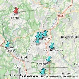 Mappa Via Fratelli Cervi, 20833 Giussano MB, Italia (4.23455)