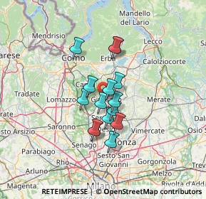 Mappa Via Fratelli Cervi, 20833 Giussano MB, Italia (9.084)