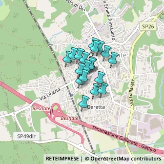Mappa Via Monte Grappa, 21010 Besnate VA, Italia (0.239)