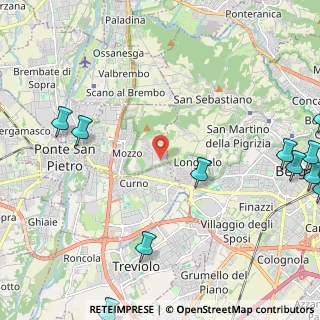 Mappa Curno, 24030 Mozzo BG, Italia (3.38909)