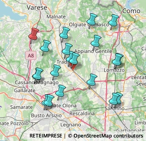Mappa Via Fiume, 21049 Tradate VA, Italia (7.5805)