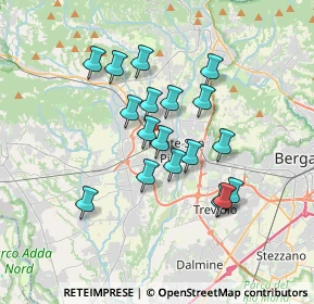 Mappa Via XXIV Maggio, 24036 Ponte San Pietro BG, Italia (2.91167)