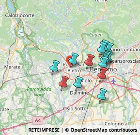 Mappa Via XXIV Maggio, 24036 Ponte San Pietro BG, Italia (6.37143)