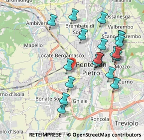 Mappa Via Giosuè Carducci, 24036 Ponte San Pietro BG, Italia (2.0145)