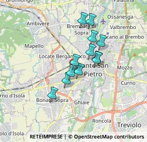 Mappa Via Giosuè Carducci, 24036 Ponte San Pietro BG, Italia (1.27167)