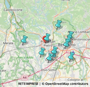 Mappa Via Giosuè Carducci, 24036 Ponte San Pietro BG, Italia (6.42273)