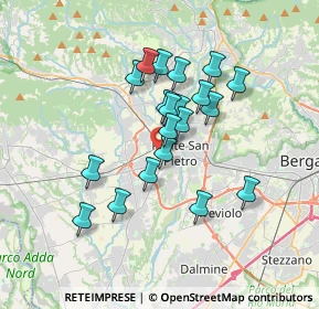 Mappa Via Giosuè Carducci, 24036 Ponte San Pietro BG, Italia (2.858)