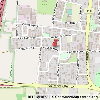 Mappa Via Sempione, 9, 22074 Lomazzo, Como (Lombardia)