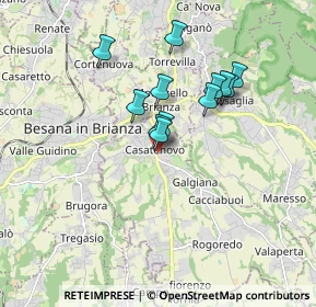 Mappa Via Giuseppe Verdi, 23880 Casatenovo LC, Italia (1.37333)