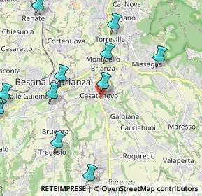 Mappa Via Giuseppe Verdi, 23880 Casatenovo LC, Italia (2.54545)