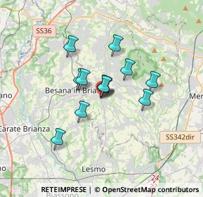 Mappa Via Giuseppe Verdi, 23880 Casatenovo LC, Italia (2.35167)