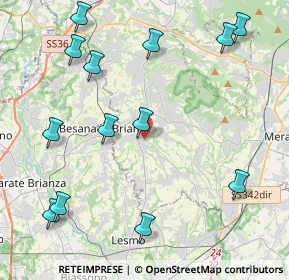 Mappa Via Antonio Vivaldi, 23880 Casatenovo LC, Italia (5.14385)