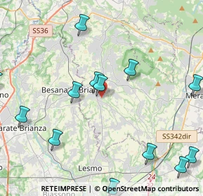 Mappa Via Antonio Vivaldi, 23880 Casatenovo LC, Italia (5.64357)