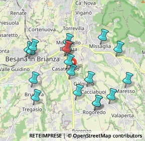 Mappa Via Antonio Vivaldi, 23880 Casatenovo LC, Italia (1.88278)