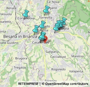 Mappa Via Antonio Vivaldi, 23880 Casatenovo LC, Italia (1.38083)