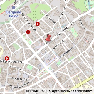 Mappa Via Giuseppe Verdi,  2, 24121 Bergamo, Bergamo (Lombardia)