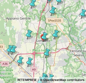 Mappa Via Cavour, 22074 Lomazzo CO, Italia (5.9955)