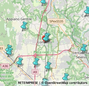 Mappa Via Cavour, 22074 Lomazzo CO, Italia (6.4295)