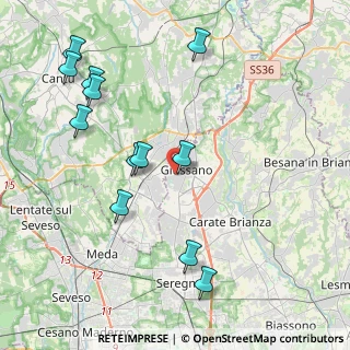 Mappa Via Caduti di Cefalonia, 20833 Giussano MB, Italia (4.585)