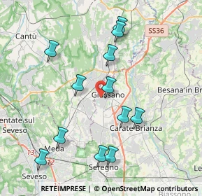 Mappa Via Caduti di Cefalonia, 20833 Giussano MB, Italia (3.99833)